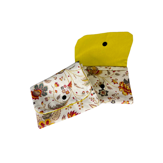 Pochette en tissu provençal – Fabrication artisanale à Marseille (Blanc)