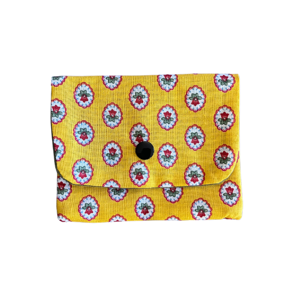 Pochette en tissu provençal – Fabrication artisanale à Marseille (Jaune)