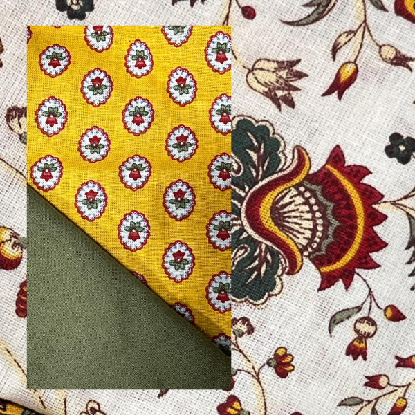 Pochette en tissu provençal – Fabrication artisanale à Marseille (Blanc)