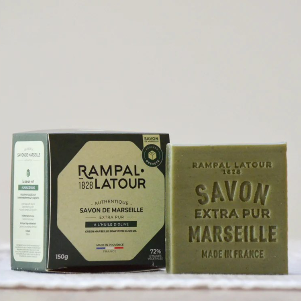 Savon de Marseille vert Rampal Latour – 150 g, fabrication traditionnelle